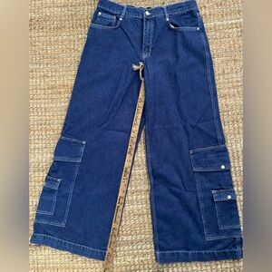 BDG Relaxed Fit Womens Wide Leg Skater Cargo Jeans Size 32